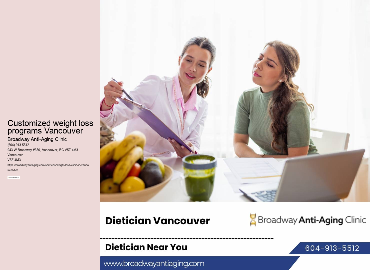 Customized weight loss programs Vancouver's premier weight loss clinic