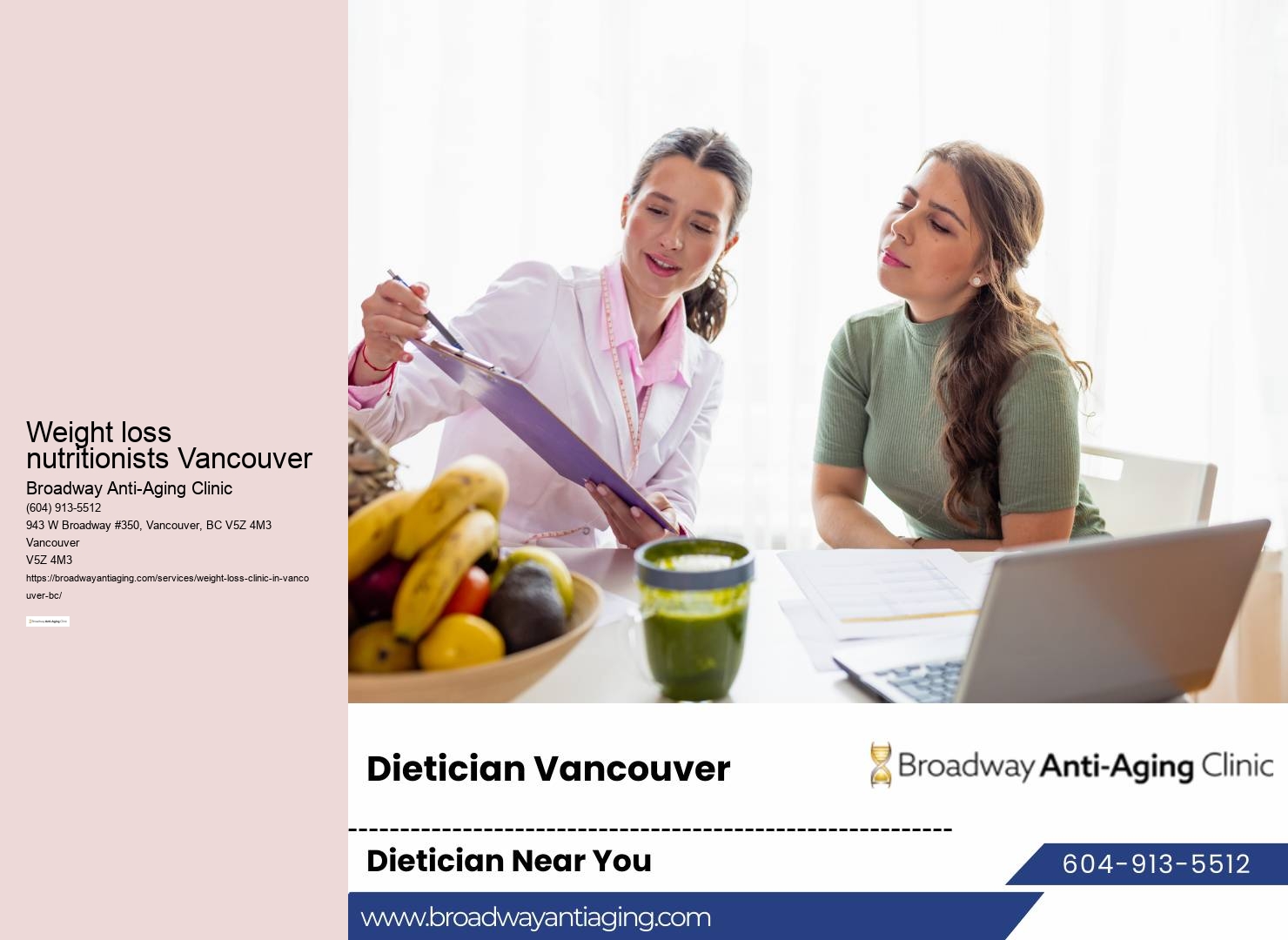 Recommended weight loss clinic Weight loss nutritionists Vancouver