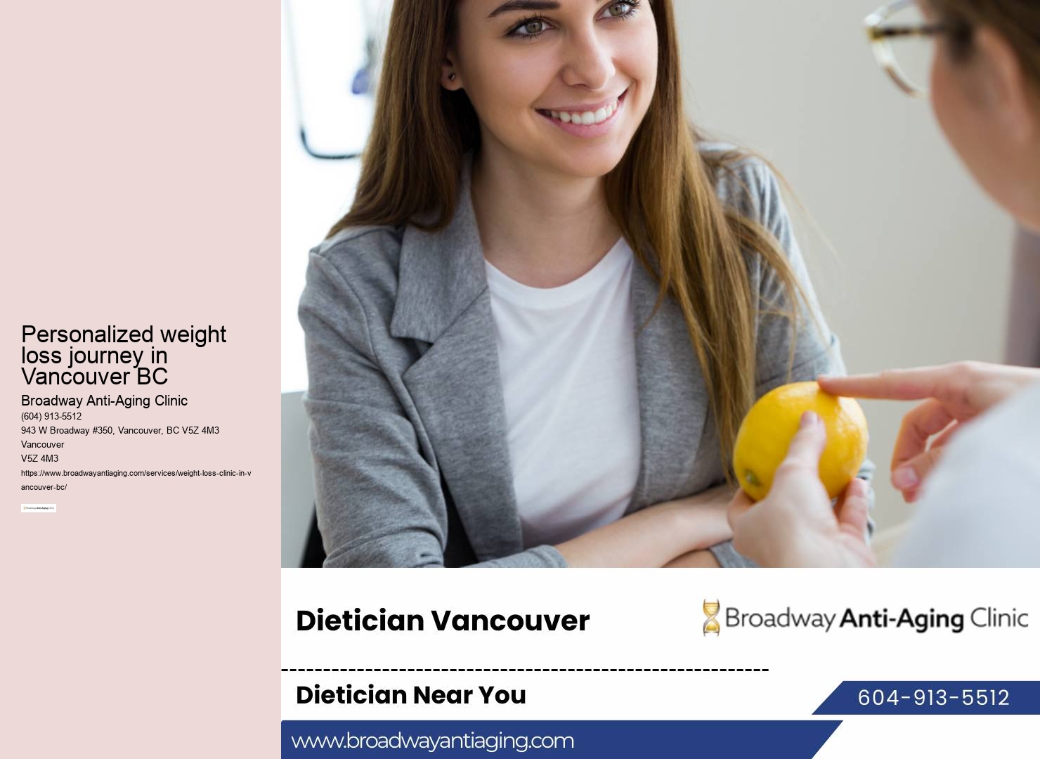 Expert weight loss counseling Vancouver BC