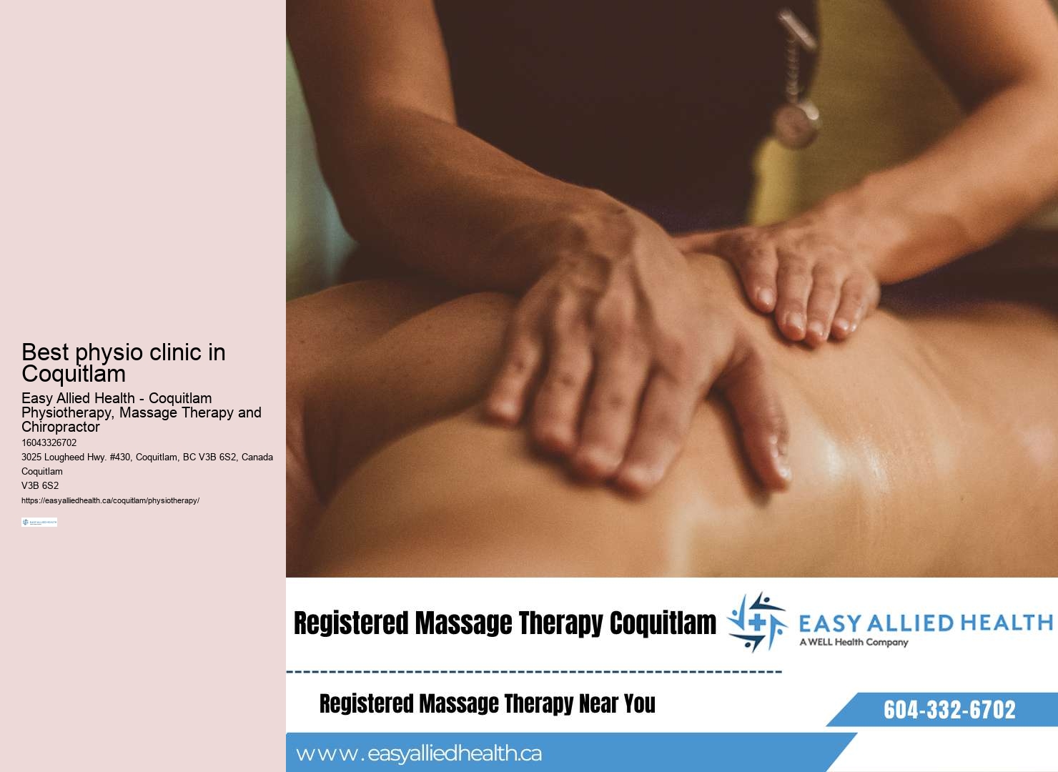 Personalized rehabilitation plans Coquitlam BC