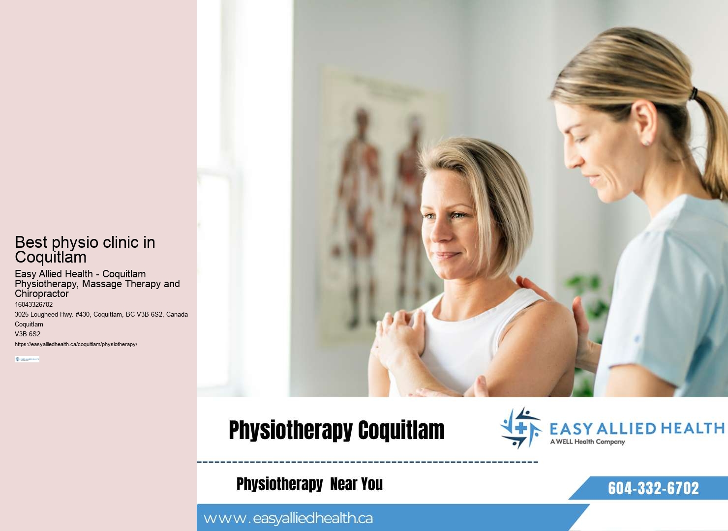 Tailored rehabilitation program Coquitlam
