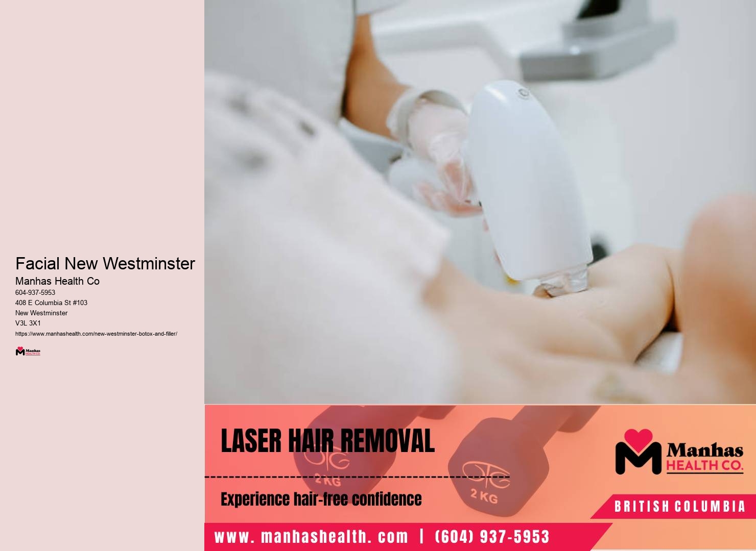 Professional facial treatments New Westminster