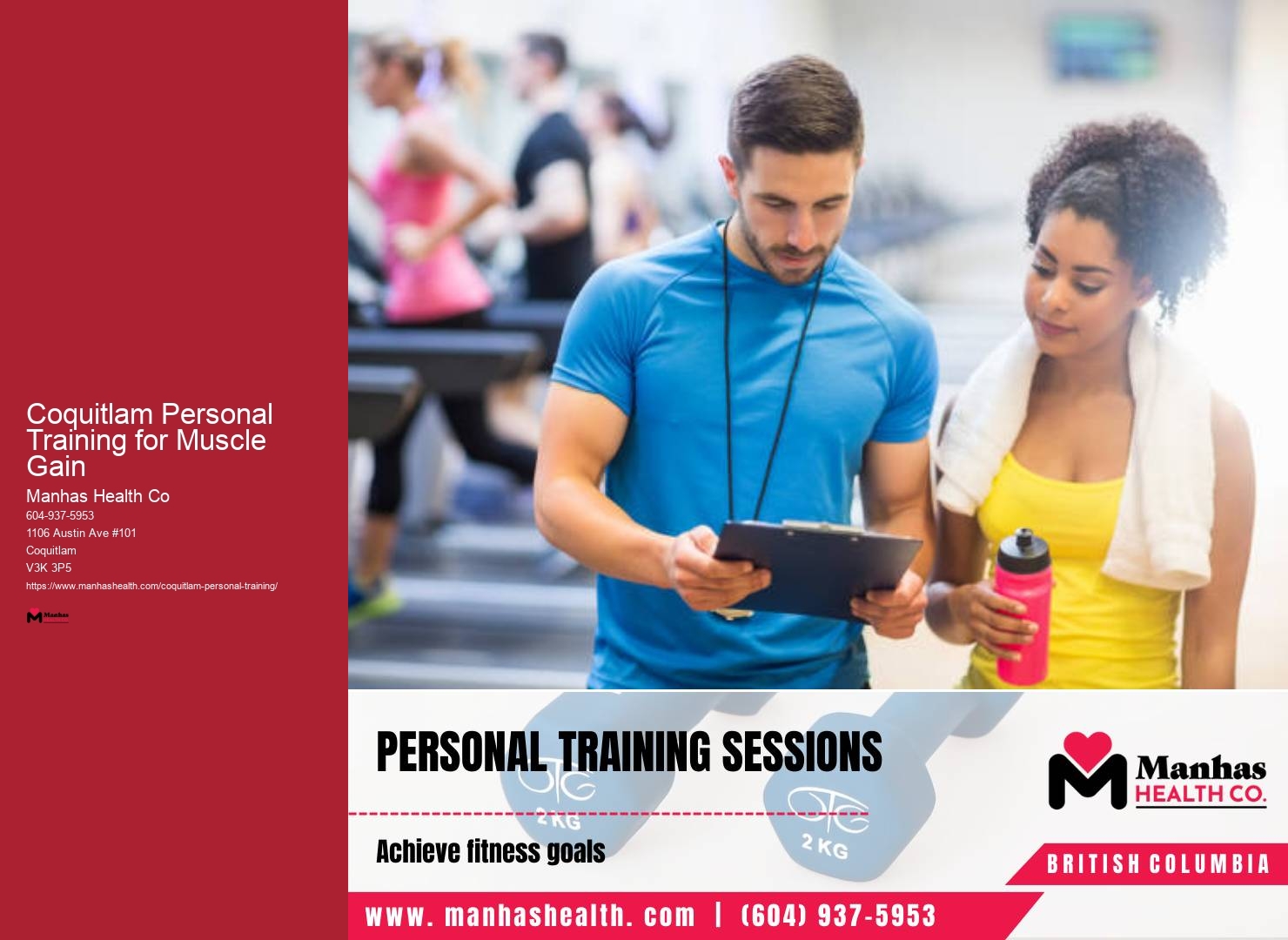 Personal Trainers for Corporate Wellness Coquitlam Personal Training for Muscle Gain
