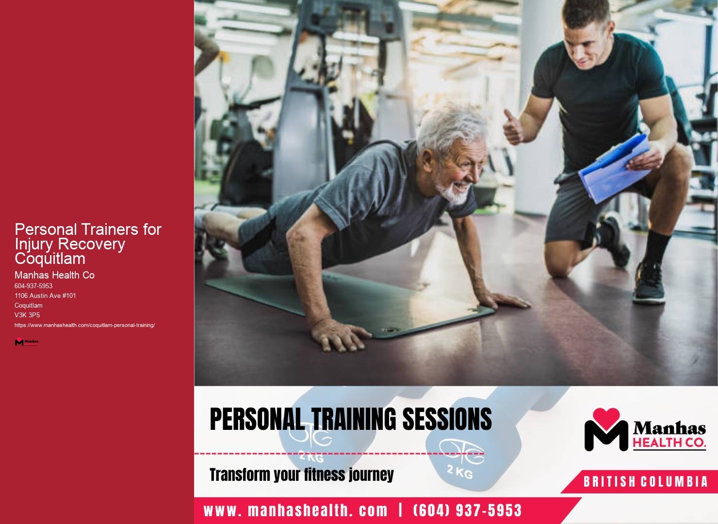 Personal Trainers for Special Needs Personal Trainers for Injury Recovery Coquitlam
