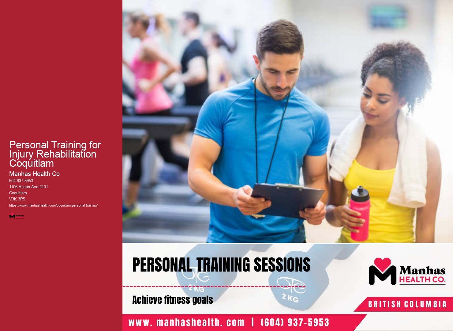 Fitness Motivation Coaching Personal Training for Injury Rehabilitation Coquitlam
