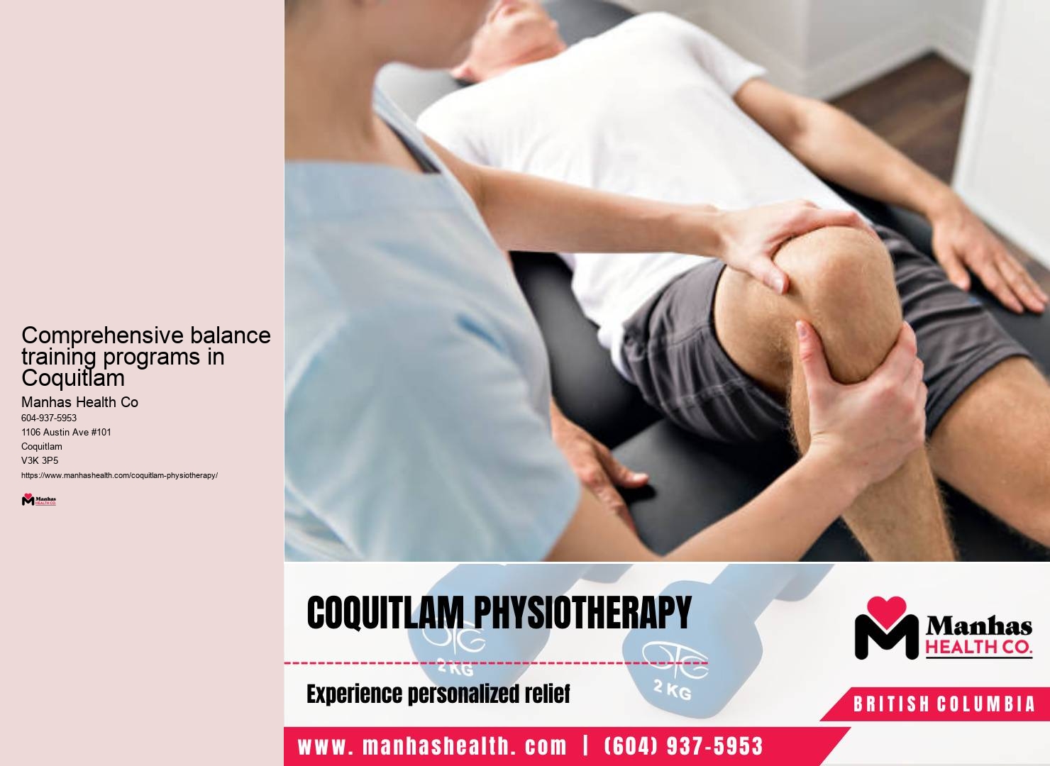 Expert physiotherapy for recovery in Coquitlam
