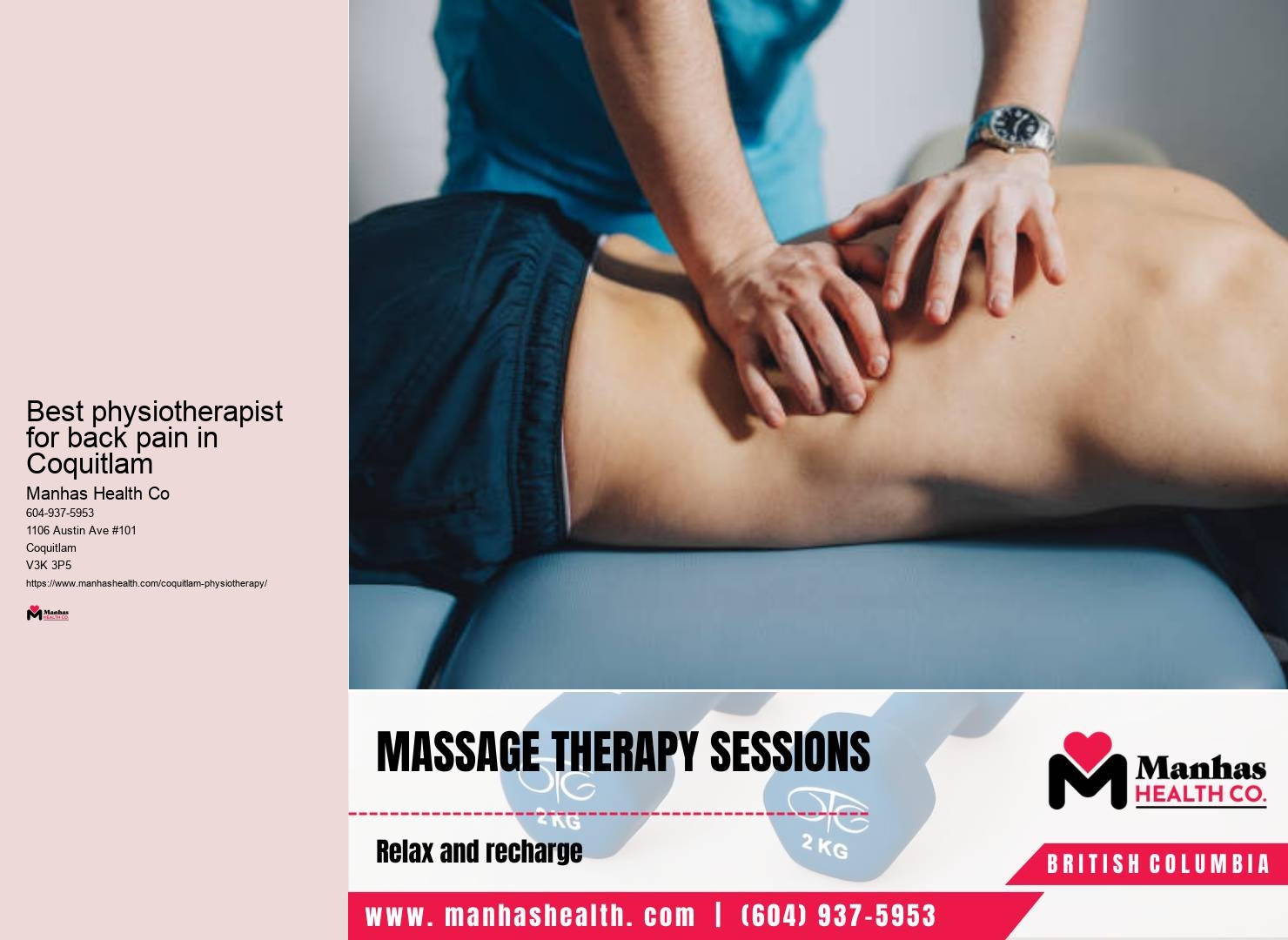 Physiotherapy for carpal tunnel syndrome Best physiotherapist for back pain in Coquitlam
