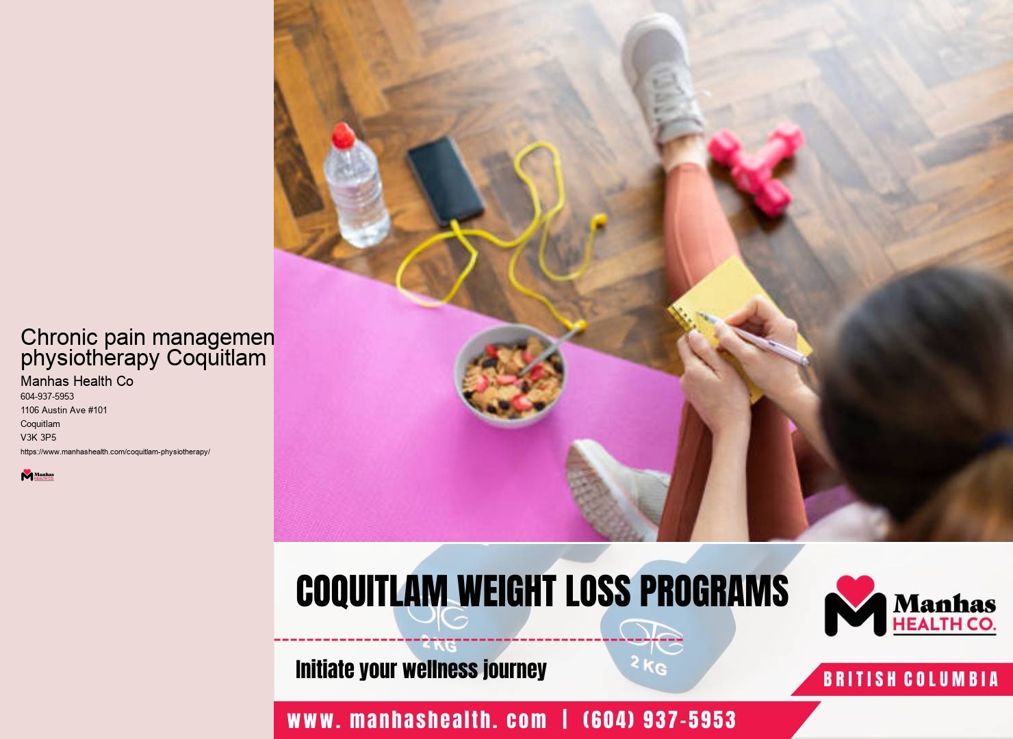 Pediatric physiotherapy clinic Chronic pain management physiotherapy Coquitlam