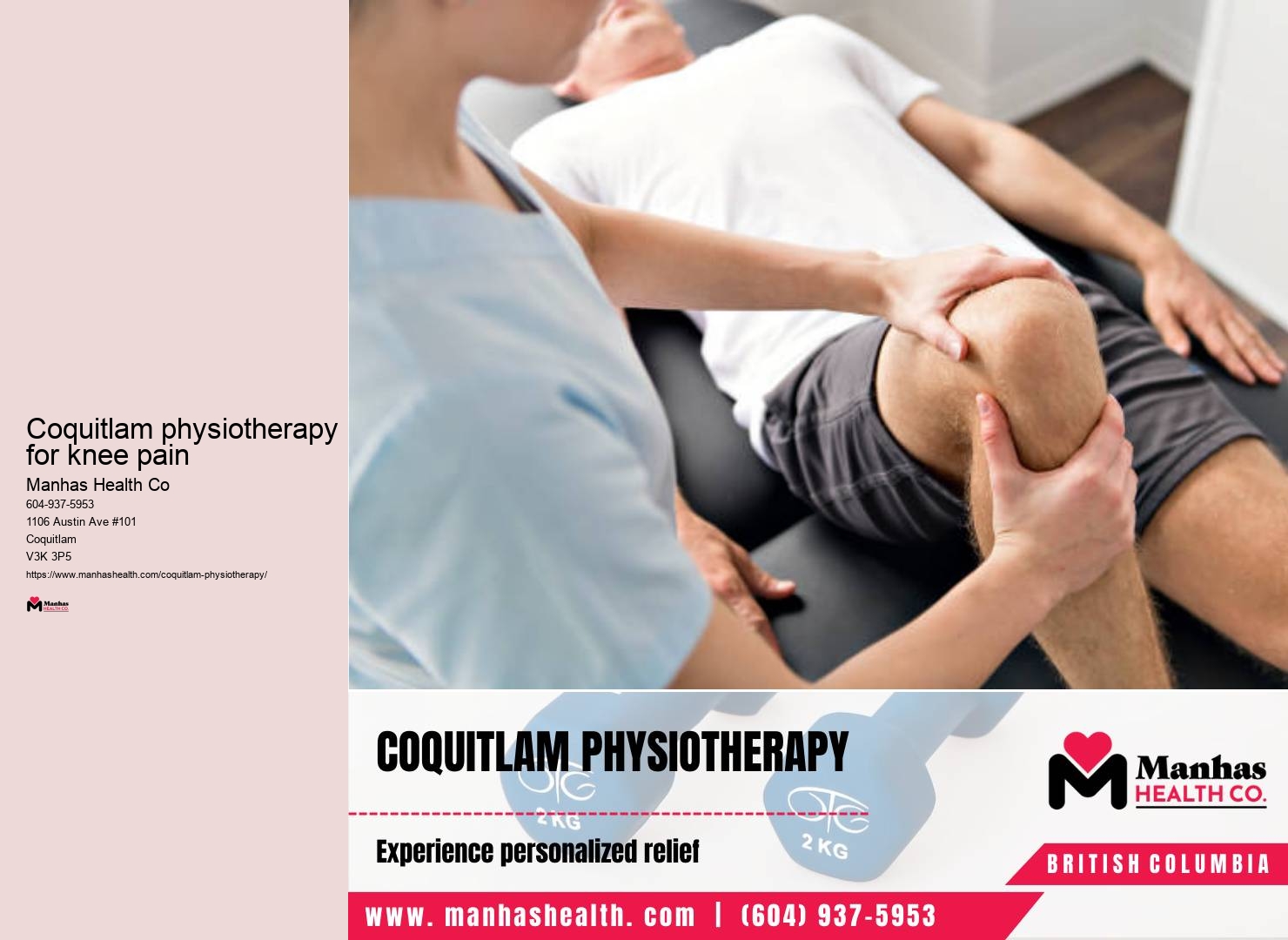 Physiotherapy for walking problems Coquitlam physiotherapy for knee pain