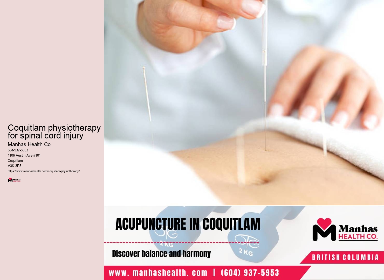 Vestibular physiotherapy Coquitlam physiotherapy for spinal cord injury