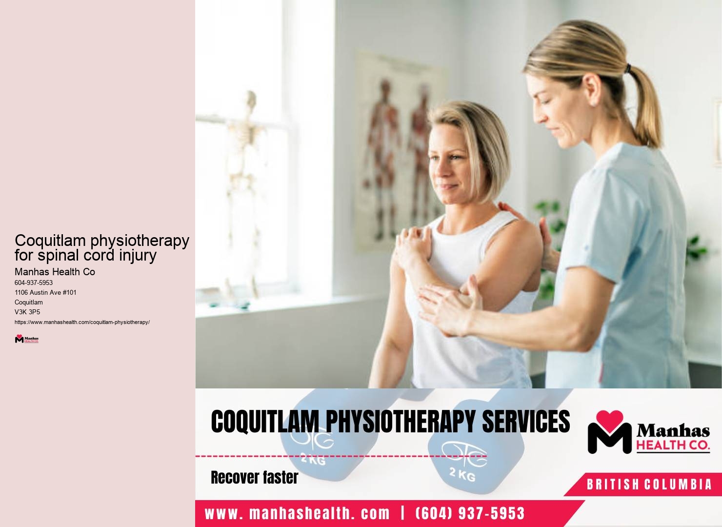 Orthopedic physiotherapy treatments Coquitlam physiotherapy for spinal cord injury