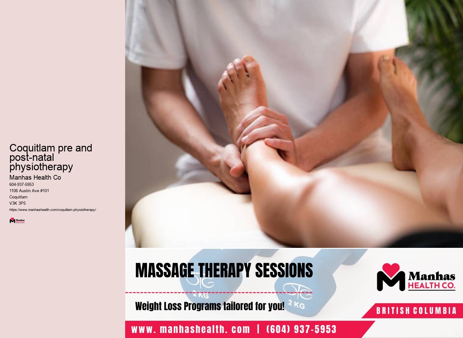 Effective physiotherapy Coquitlam pre and post-natal physiotherapy