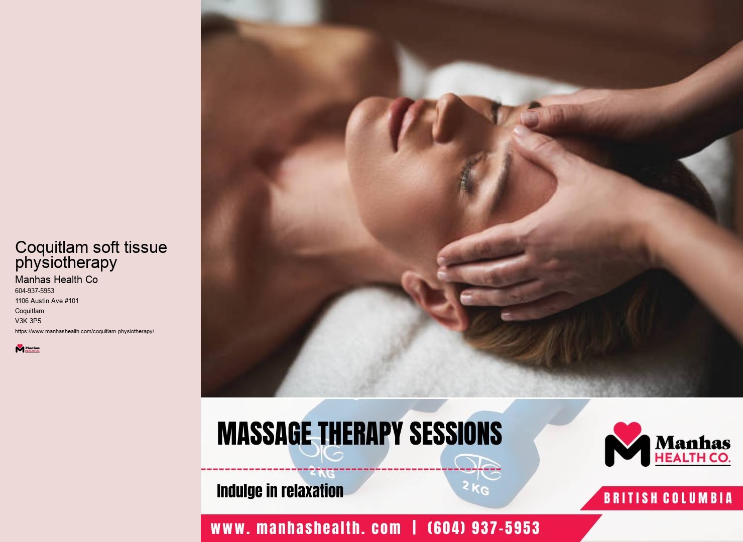 Post-surgery physiotherapy Coquitlam soft tissue physiotherapy