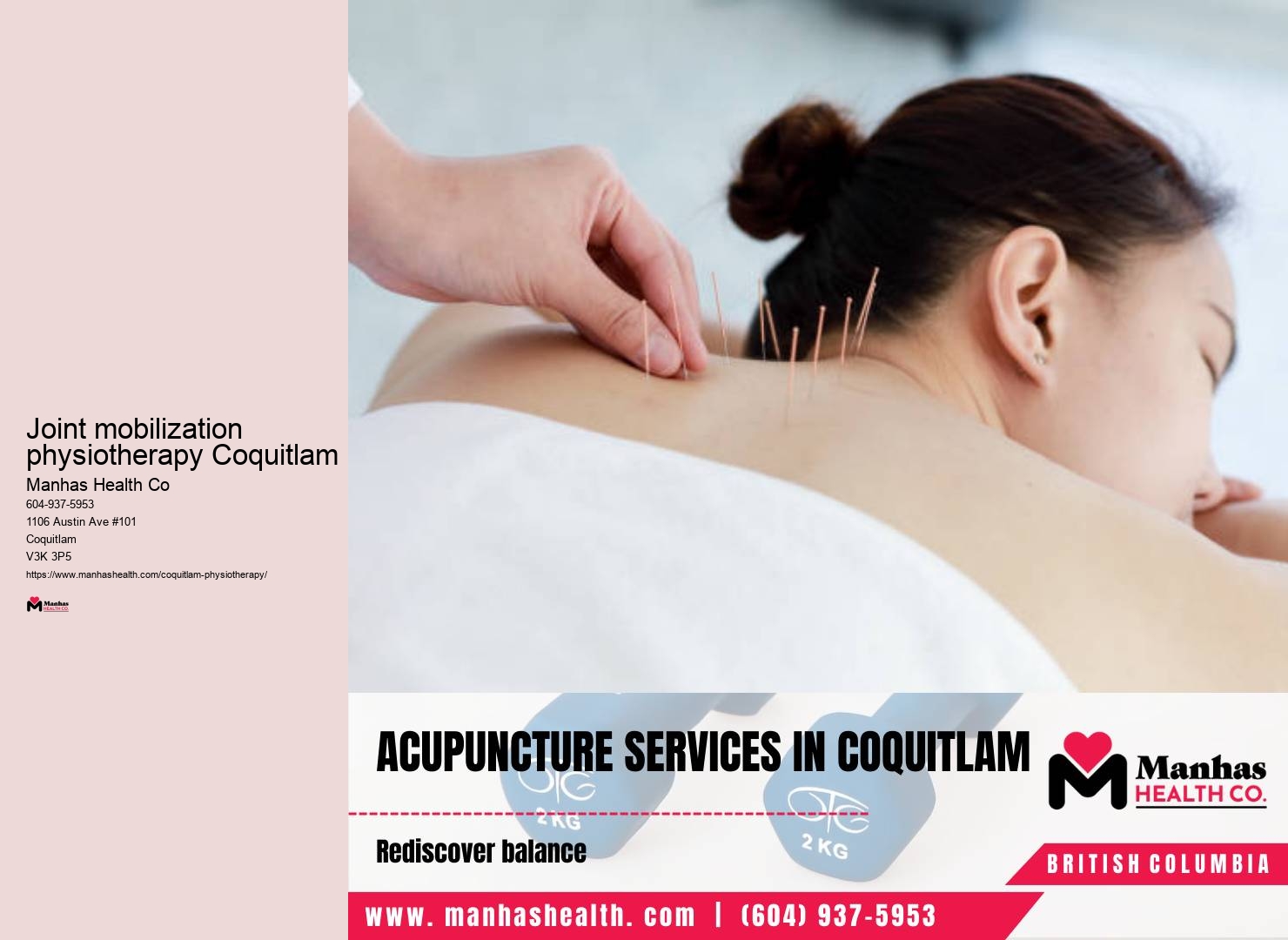 Joint mobilization physiotherapy Coquitlam Physiotherapy Clinic