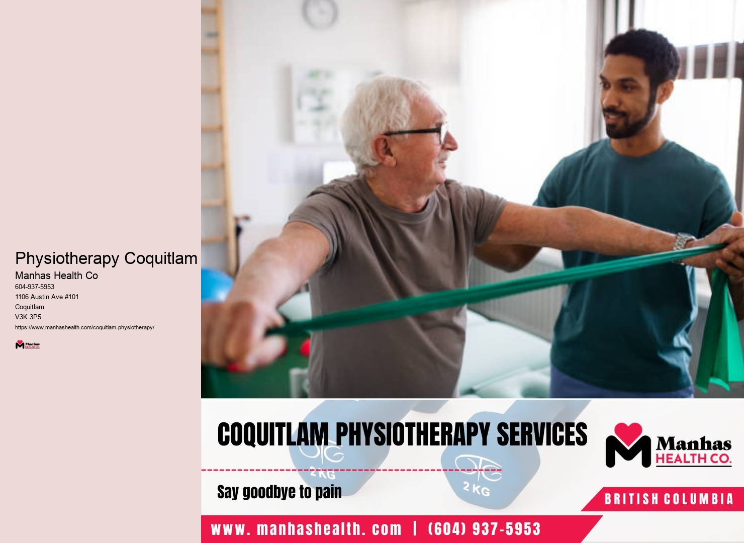 Senior physiotherapy specialist near me Physiotherapy Coquitlam
