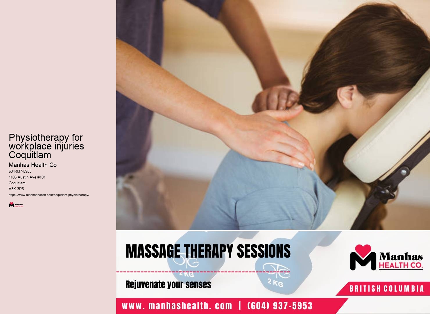 Chronic pain management physiotherapy Physiotherapy for workplace injuries Coquitlam