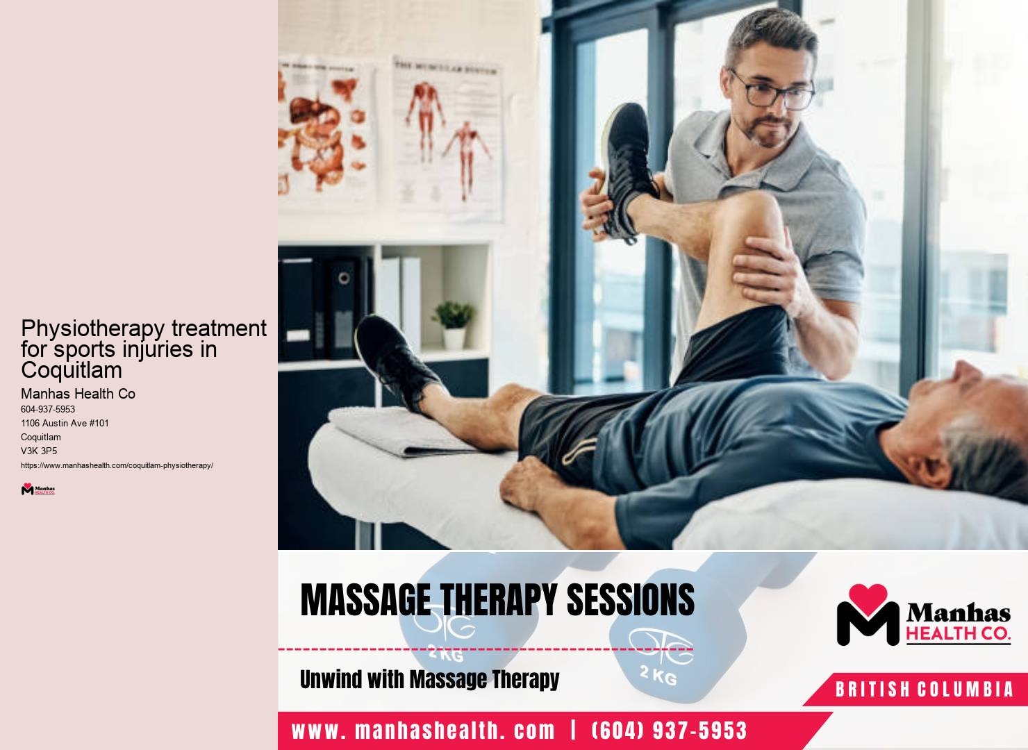 Orthopedic physiotherapist Physiotherapy treatment for sports injuries in Coquitlam