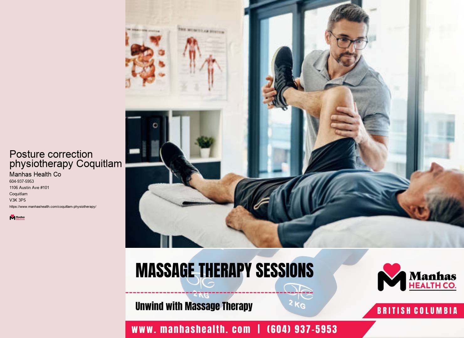 Best physiotherapy treatments near me Posture correction physiotherapy Coquitlam