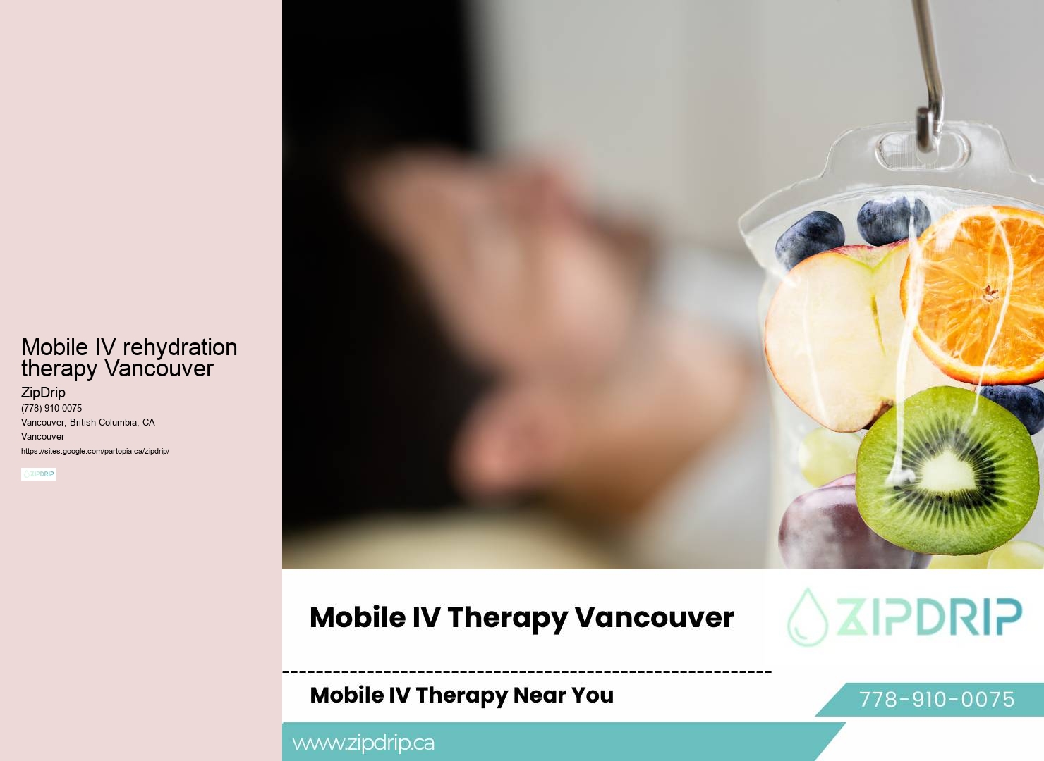 IV hydration therapy at home Mobile IV rehydration therapy Vancouver BC