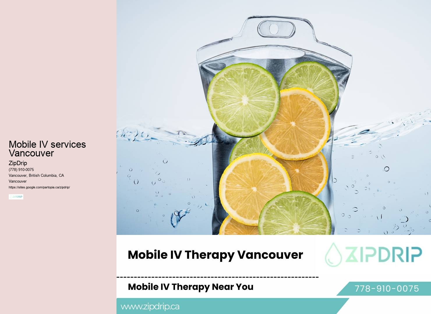 IV hydration for wellness Mobile IV services Vancouver