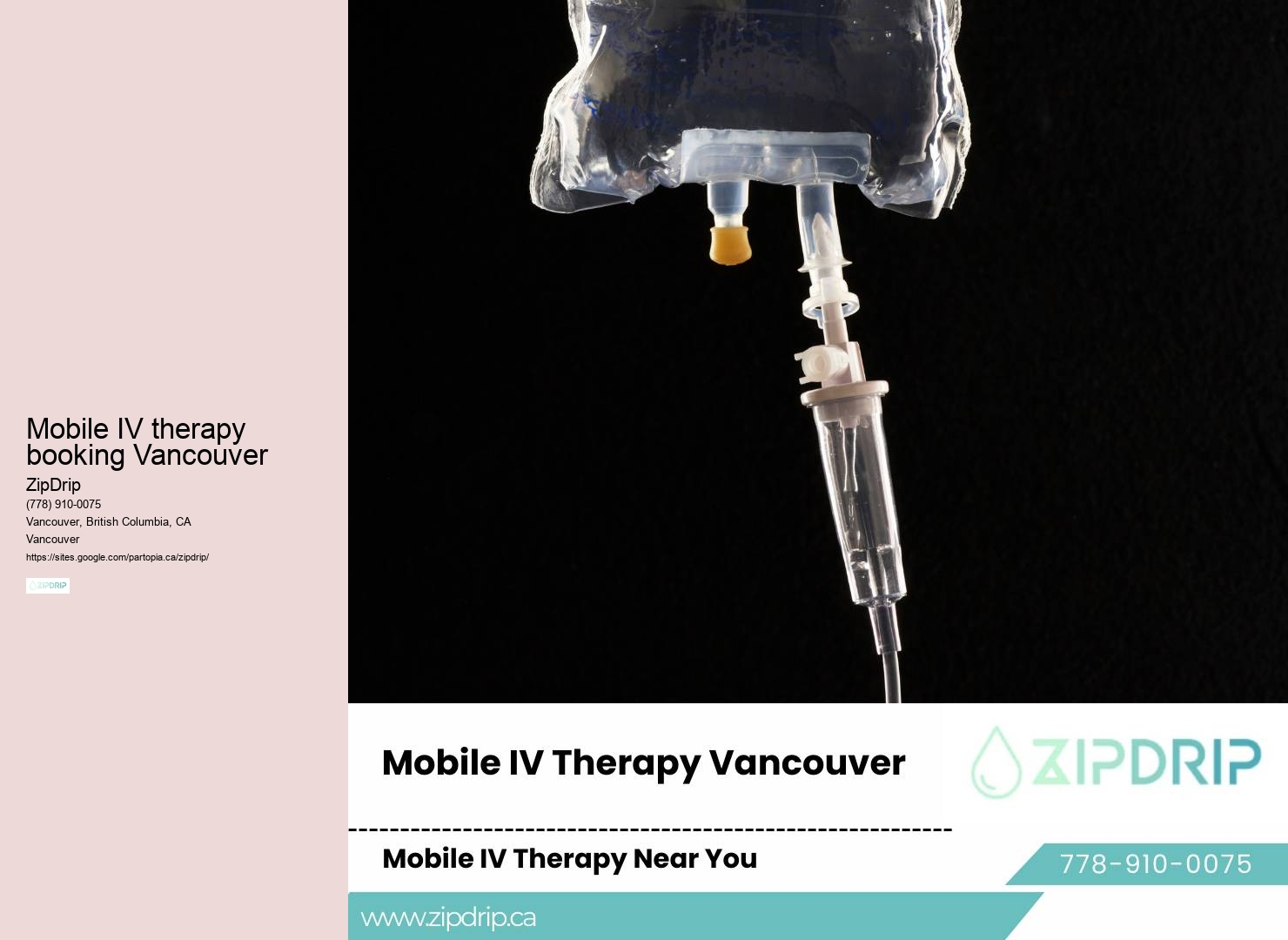 Boost immunity with IV Mobile IV therapy booking Vancouver