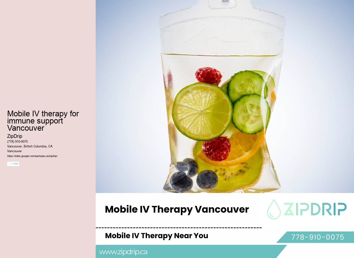 IV therapy for dehydration at home Mobile IV therapy for immune support Vancouver