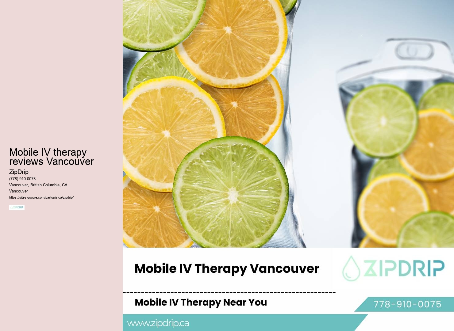 Mobile rehydration service Mobile IV therapy reviews Vancouver