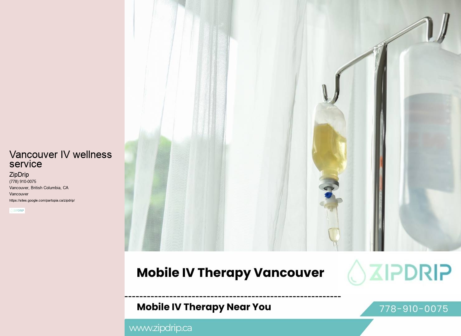 In-home IV drips Vancouver IV wellness service