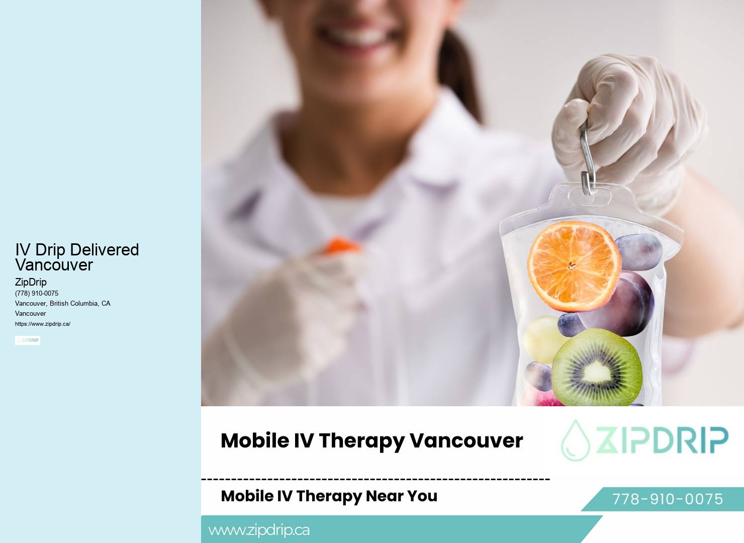 IV Drip Delivered Vancouver Mobile IV for Cold and Flu
