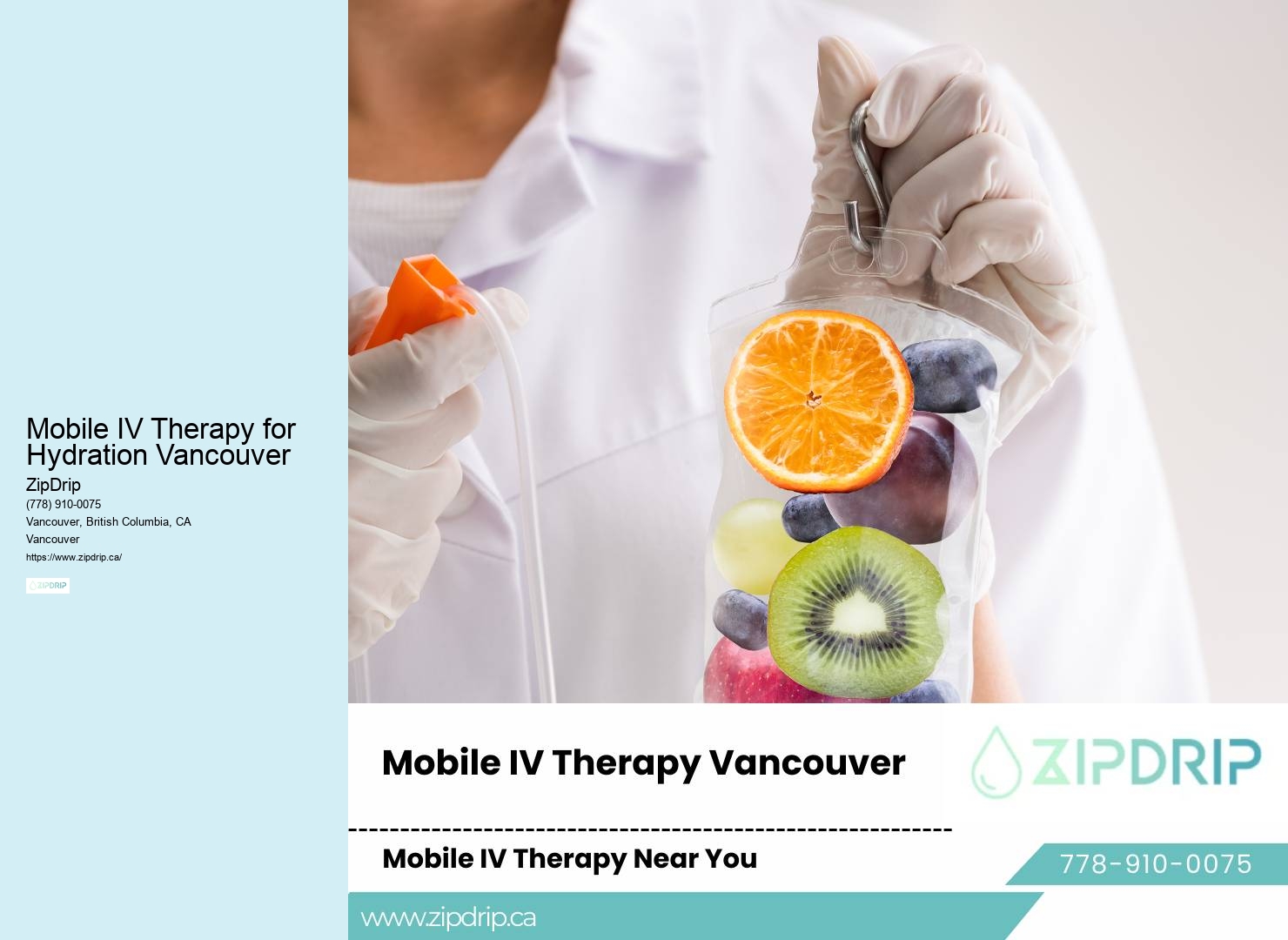 IV Drip Therapy At Home Mobile IV Therapy for Hydration Vancouver