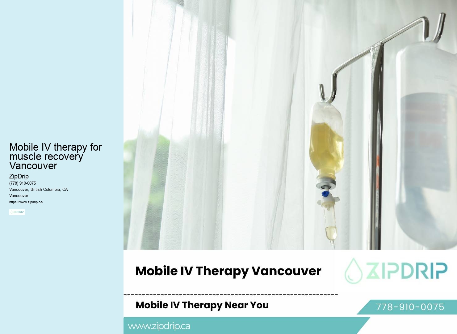 Mobile IV Therapy Mobile IV therapy for muscle recovery Vancouver