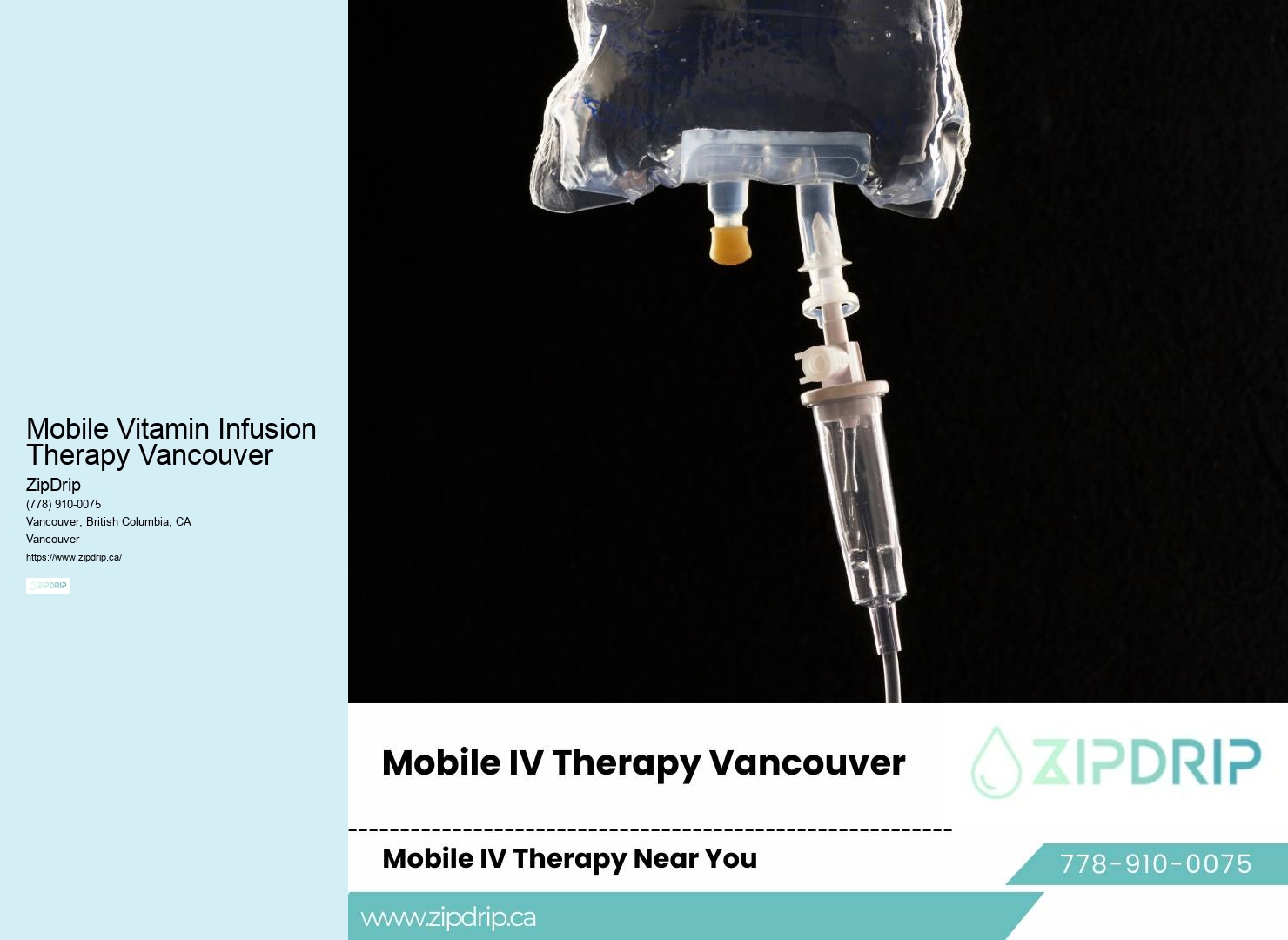 Personalized IV Infusions Mobile Vitamin Infusion Therapy Vancouver