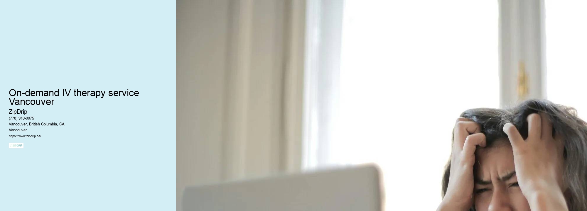IV hydration therapy delivered to your home On-demand IV therapy service Vancouver