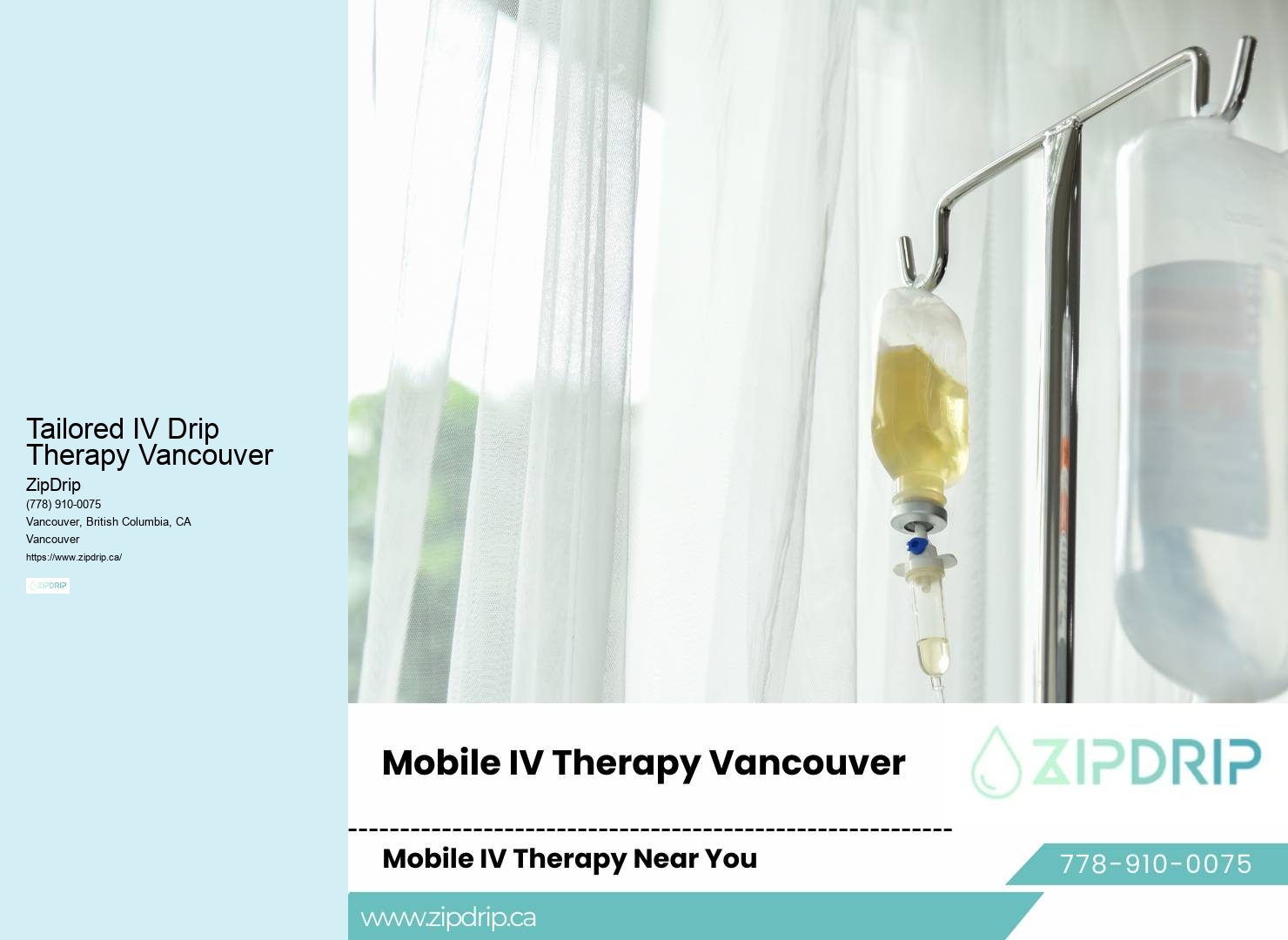 Mobile IV therapy near me Tailored IV Drip Therapy Vancouver