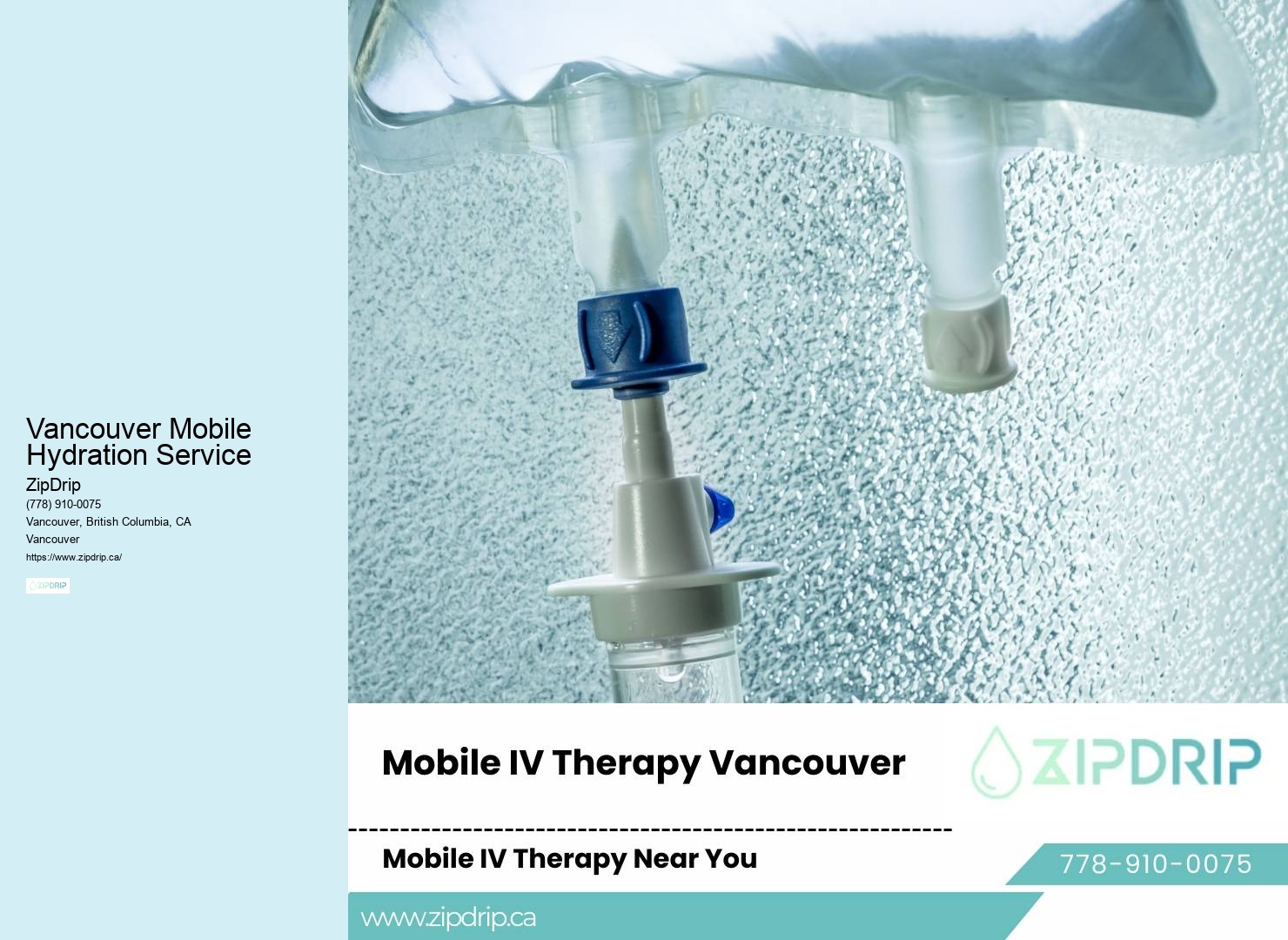 Mobile IV Therapy for Health Vancouver Mobile Hydration Service