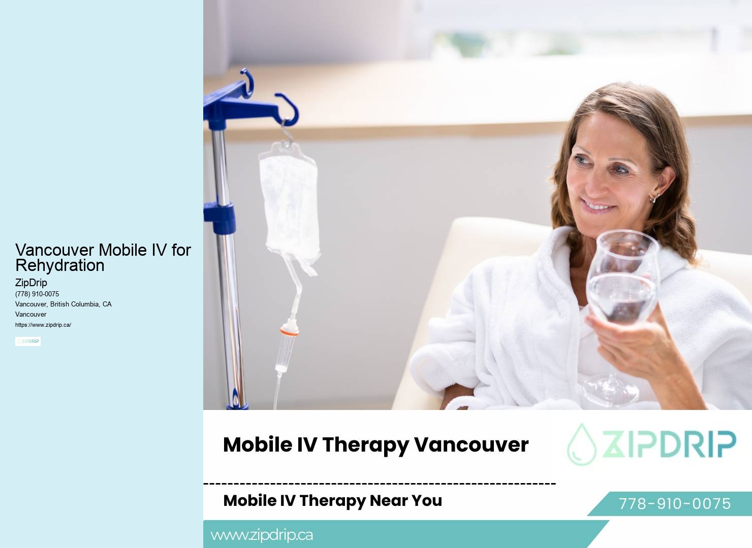 Mobile IV Therapy Solutions Vancouver Mobile IV for Rehydration