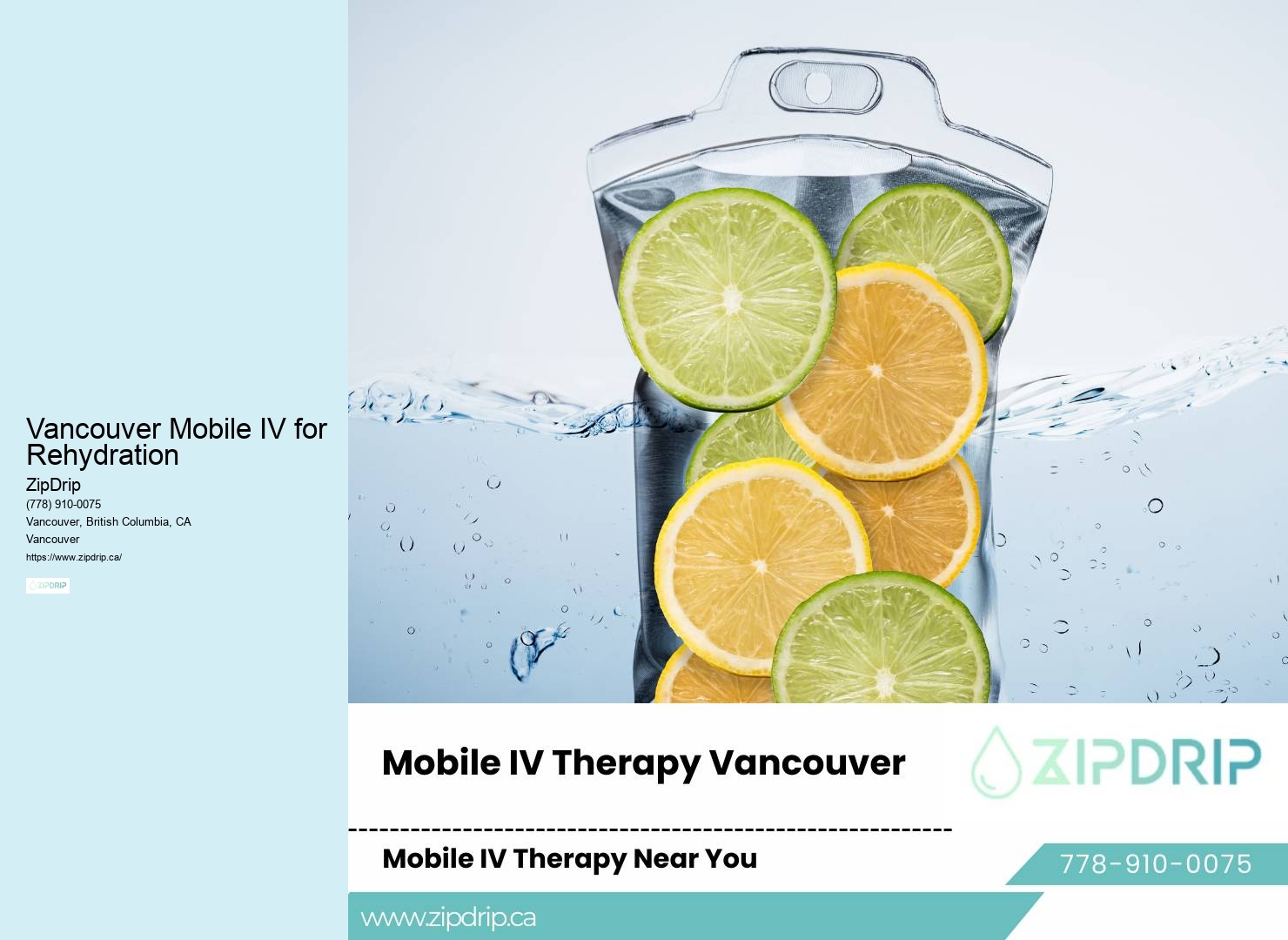 Vancouver Mobile IV for Rehydration Mobile IV Drip