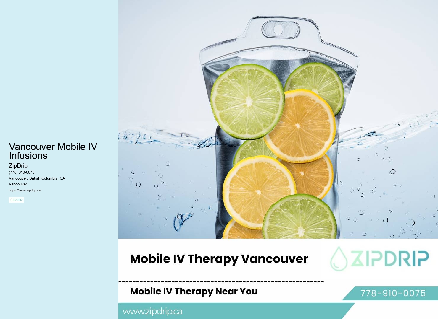 Nutritional IV Therapy Vancouver Mobile IV Infusions