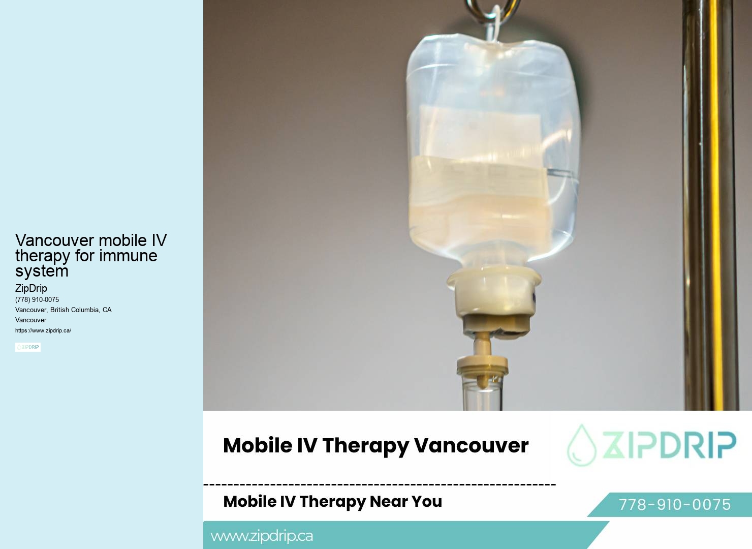Mobile Wellness IV Vancouver mobile IV therapy for immune system
