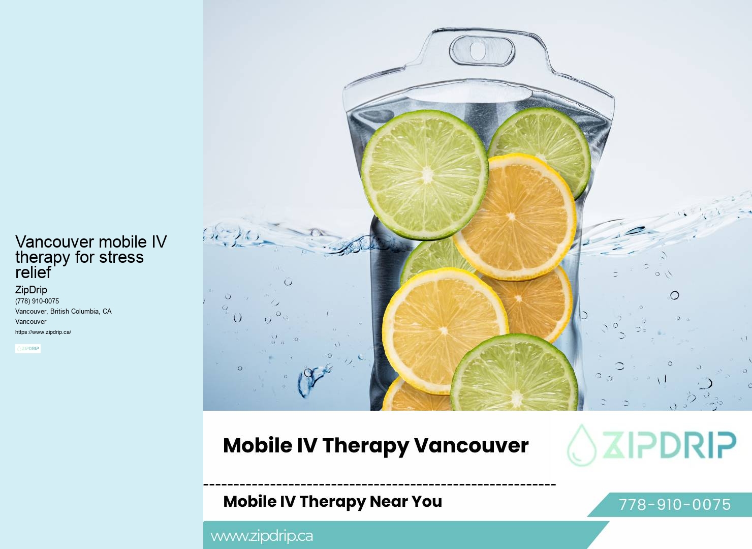 Home IV therapy service Vancouver mobile IV therapy for stress relief