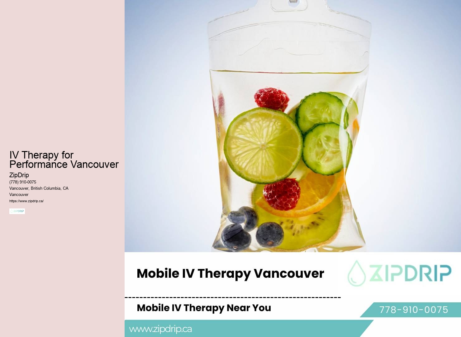 Vancouver Mobile IV Therapy for Wellness