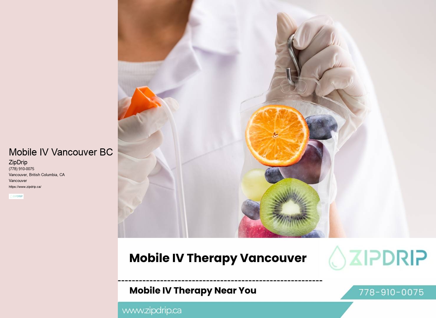 Vancouver Mobile IV Vitamin Infusion Therapy