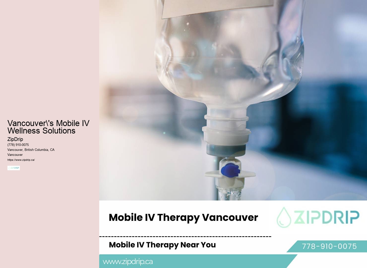 Intravenous Vitamin Infusion Vancouver