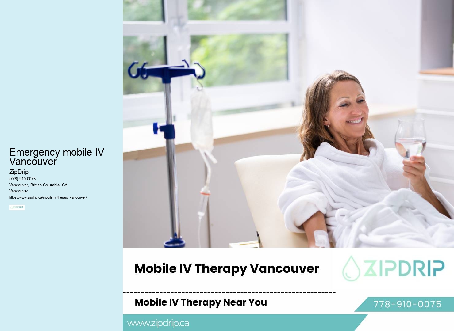 Mobile IV therapy reviews Emergency mobile IV Vancouver