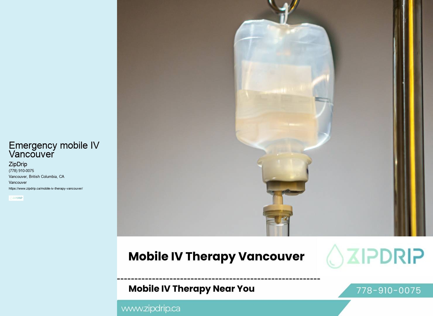 Emergency mobile IV Vancouver mobile IV therapy for general wellness