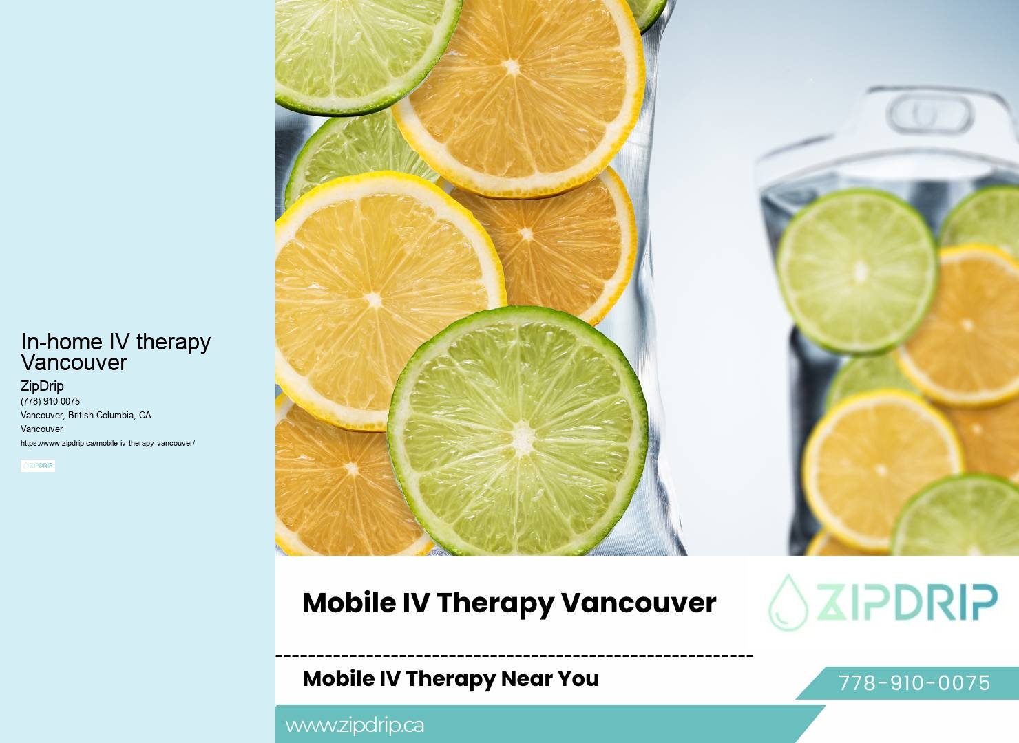 In-home IV therapy Vancouver IV hydration therapy at home