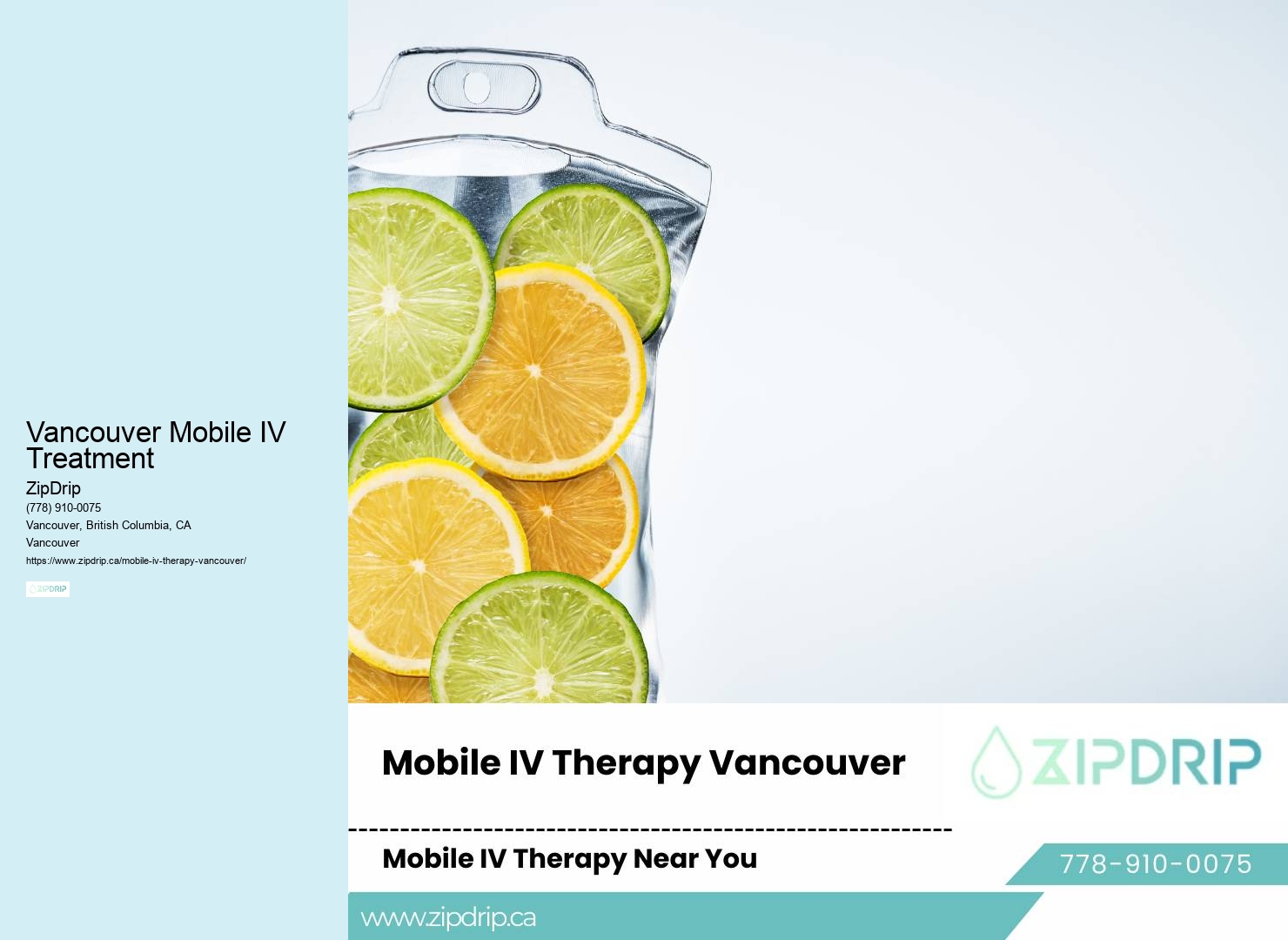 Mobile IV therapy service providers Vancouver Mobile IV Treatment