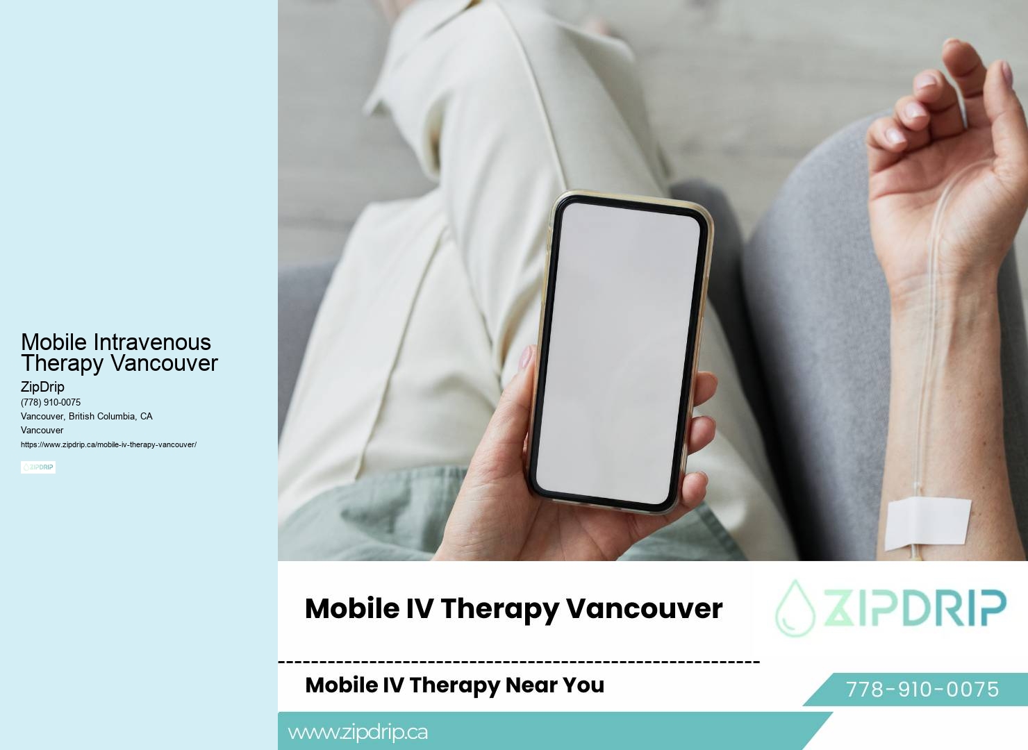 Mobile Intravenous Therapy Vancouver mobile IV therapy for lifestyle support