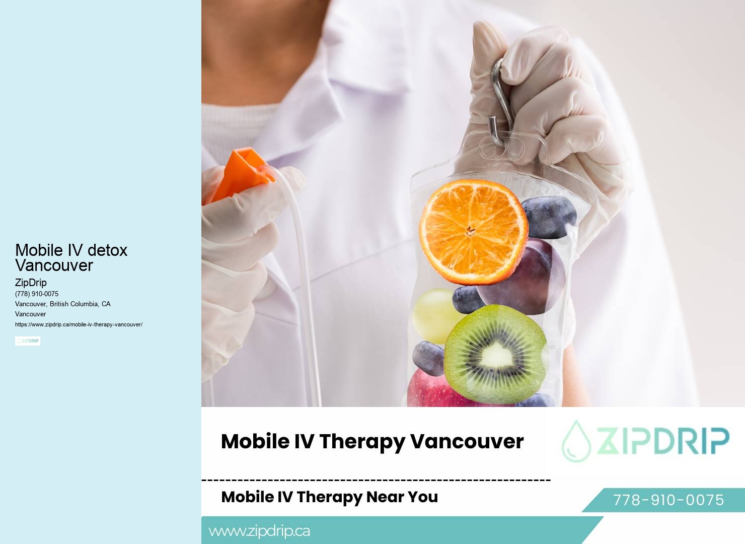 Mobile IV Therapy for Travel Recovery Mobile IV detox Vancouver