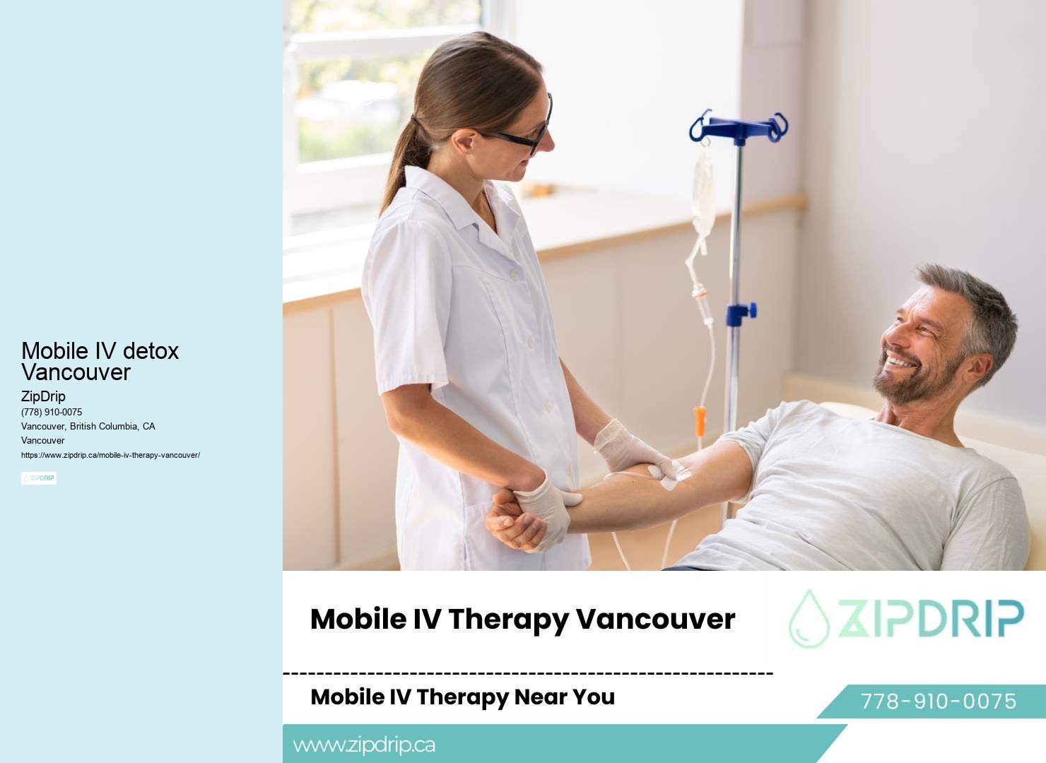 Mobile IV hydration therapy reviews Mobile IV detox Vancouver